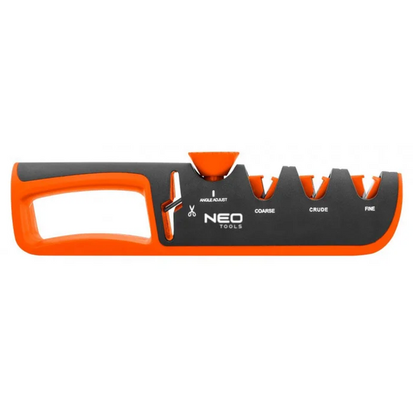 Neo Tools Точилка для ножів і ножиць, кут заточування, що регулюється, 3 етапи заточування 813 фото