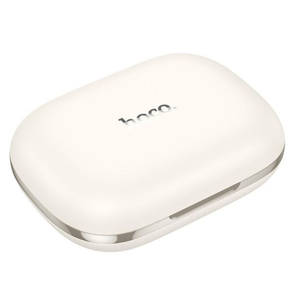 Навушники TWS HOCO EW206 Mist | Bluetooth 6.0, 40/400mAh, LED-дисплей | White 2574-1 фото Вид беспроводных TWS наушников HOCO EW206 Mist в закрытом кейсе