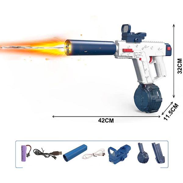 Водяной пистолет Electric Water Space Gun Blue с автоматической закачкой воды 968 фото