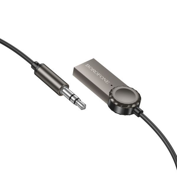 Аудіоадаптер Borofone BC56 Peaceful AUX BT ресивер | Bluetooth 5.0, Usb/Aux | Gray 2622 фото