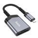 Картрідер HOCO UA25 Lightning to SD TF 2 в 1, сірий