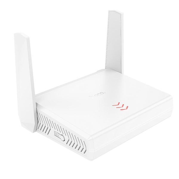 Вид на заднюю панель роутера HOCO HI36 с портами WAN и LAN.