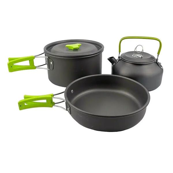 Набір туристичного посуду Cooking Set DS-308 з чайником 869 фото