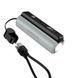 Портативний повербанк BOROFONE Star BJ87 5000mAh з ліхтариком 10W Black &ndash; вигляд спереду з кабелем